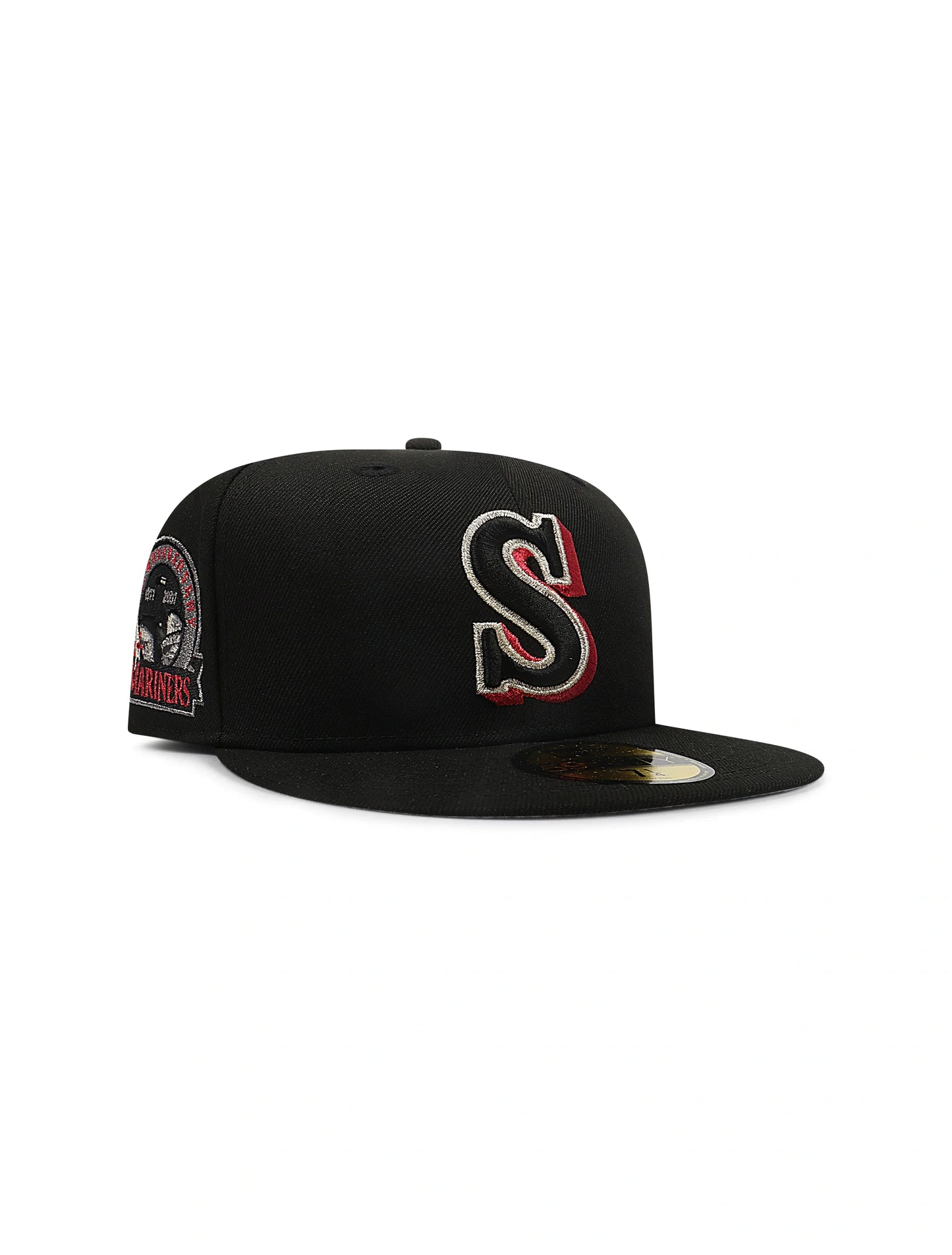 New Era 5950 Seattle Mariners 30th Anniversary Hat - Black/Red Denim Exchange