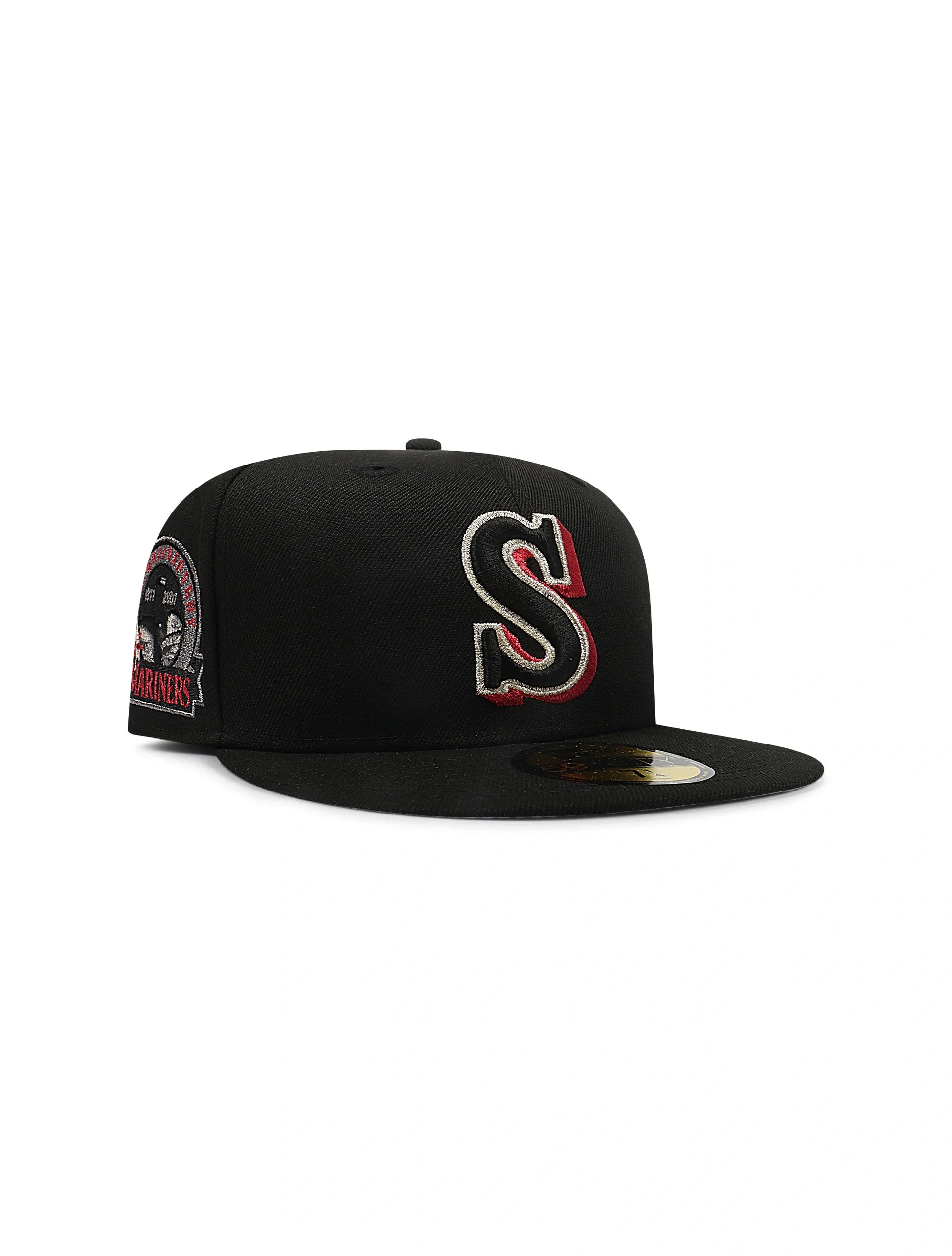 New Era 5950 Seattle Mariners 30th Anniversary Hat - Black/Red Denim Exchange