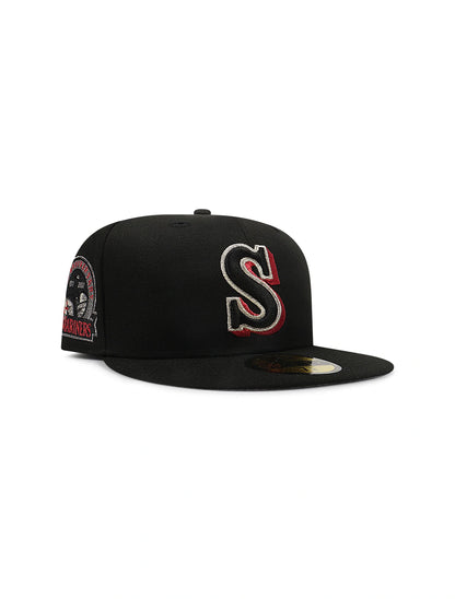 New Era 5950 Seattle Mariners 30th Anniversary Hat - Black/Red Denim Exchange