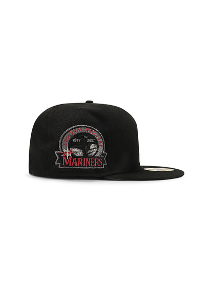 New Era 5950 Seattle Mariners 30th Anniversary Hat - Black/Red Denim Exchange