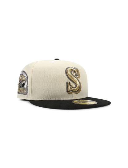 New Era 5950 Seattle Mariners 30th Anniversary Hat - Chrome/Gold Denim Exchange
