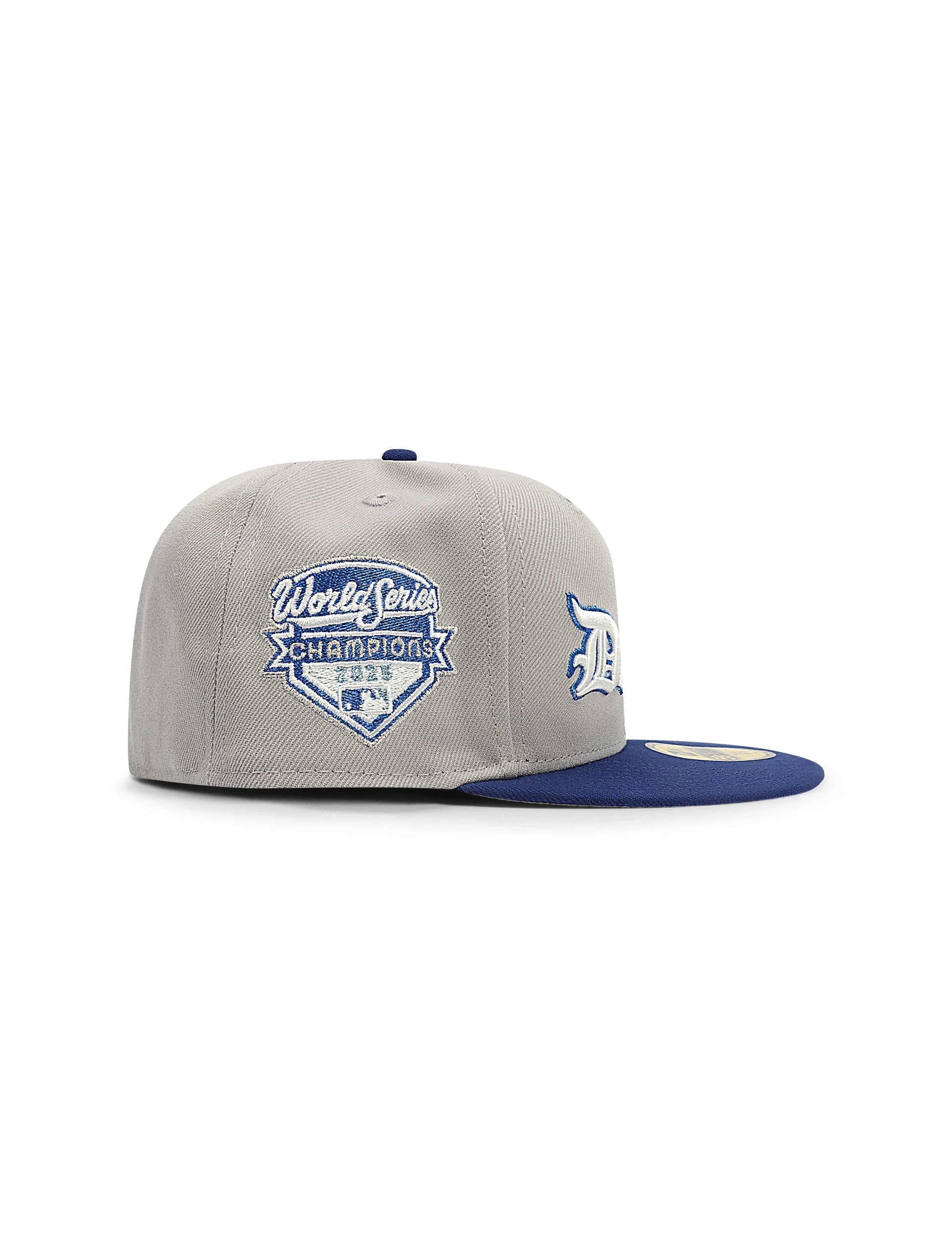 New Era 5950 Dodgers Champions Script Hat - Grey Denim Exchange