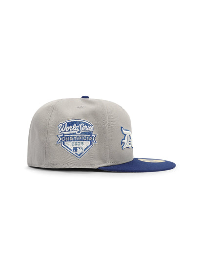 New Era 5950 Dodgers Champions Script Hat - Grey Denim Exchange
