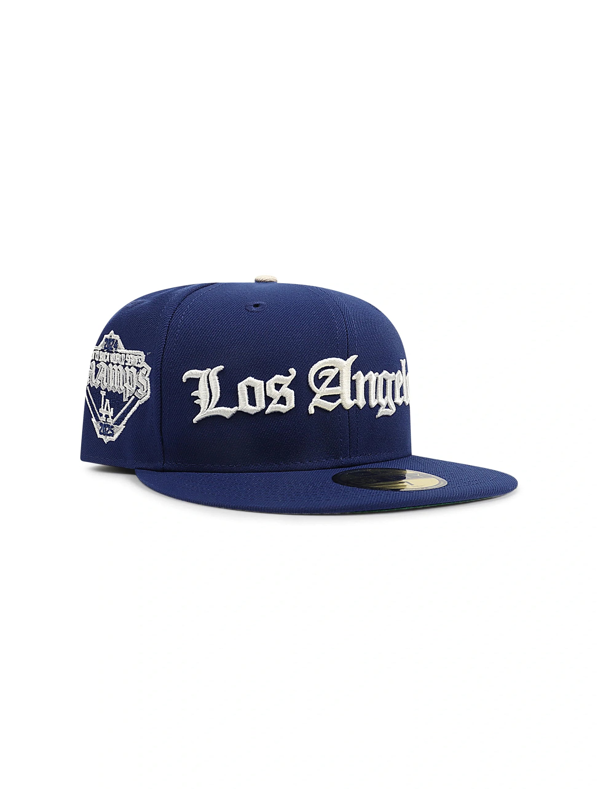 New Era 5950 Dodgers Champions Script Hat - Royal Blue Denim Exchange