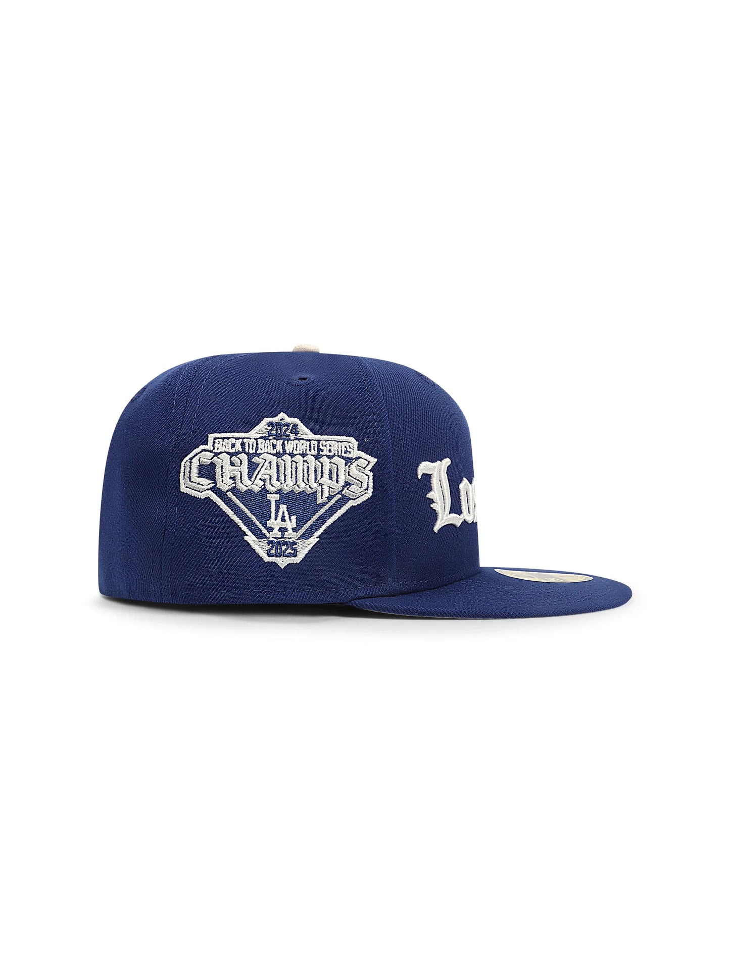 New Era 5950 Dodgers Champions Script Hat - Royal Blue Denim Exchange