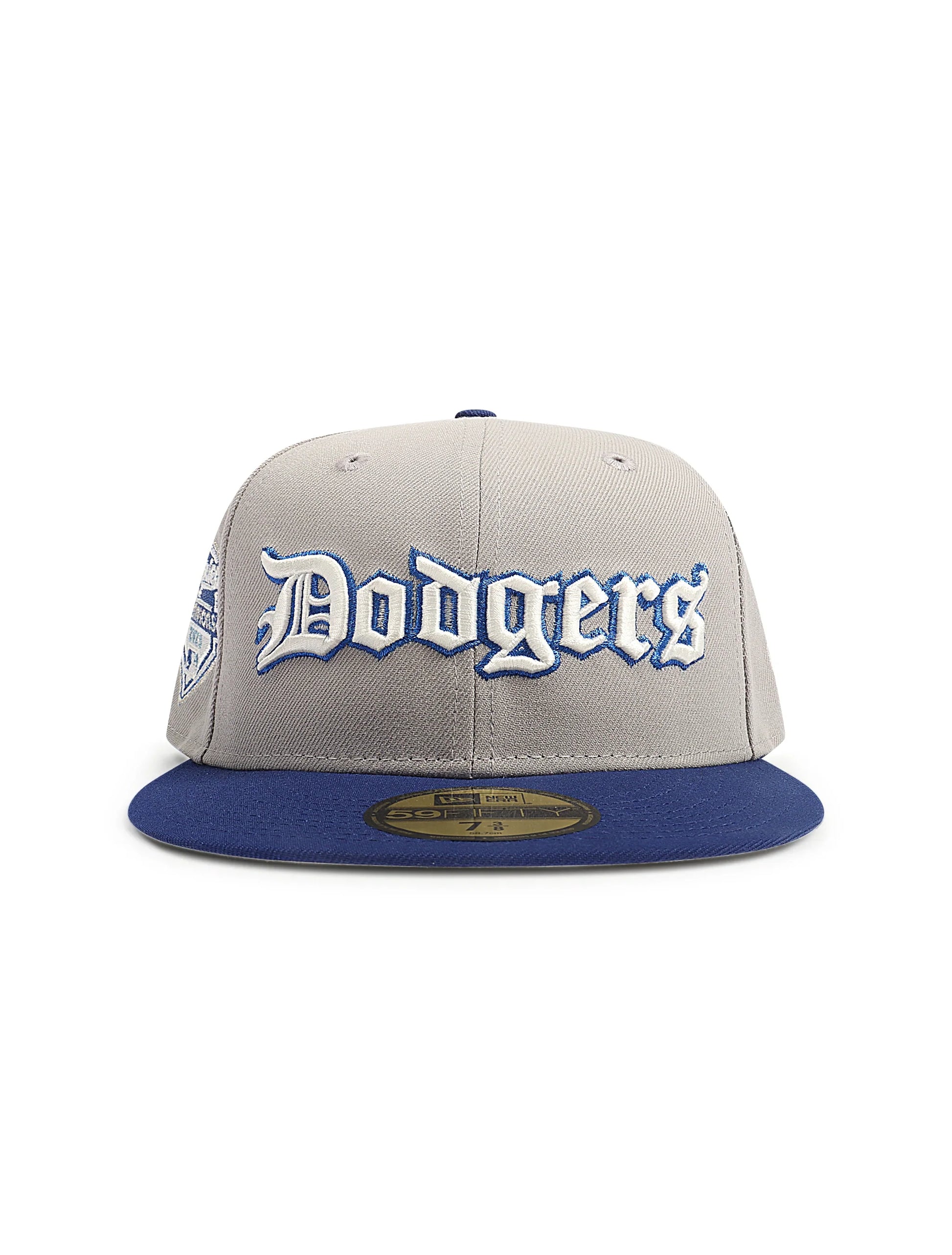 New Era 5950 Dodgers Champions Script Hat - Grey Denim Exchange