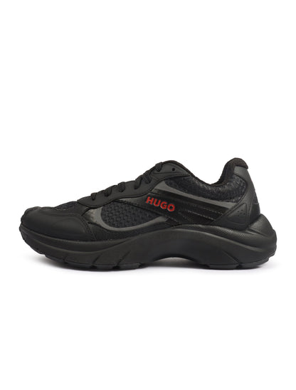 Hugo Boss Mens Trainers Leather Mesh - Black Denim Exchange