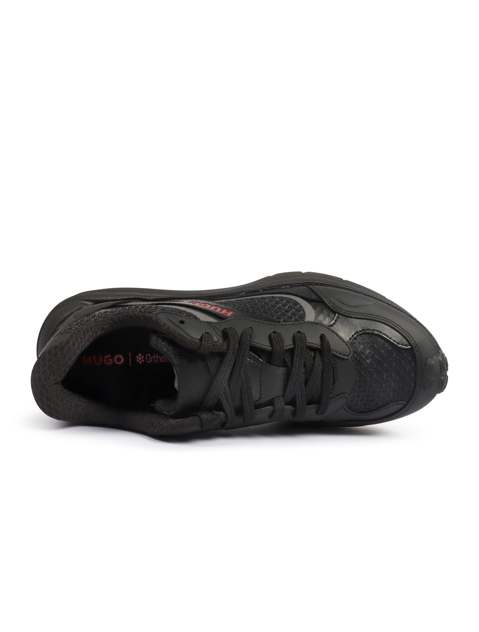 Hugo Boss Mens Trainers Leather Mesh - Black Denim Exchange