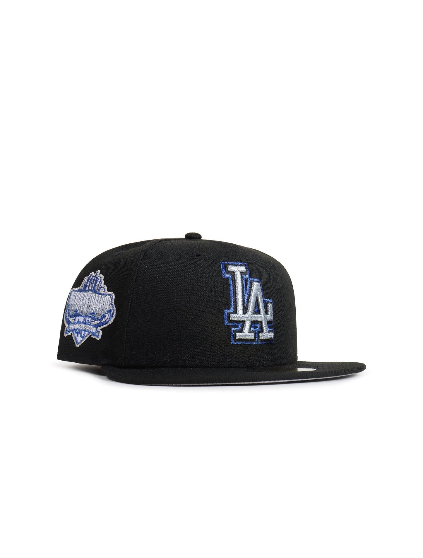 New Era 5950 Dodgers 40th Anniversary Hat - Black/Metallic Blue Denim Exchange