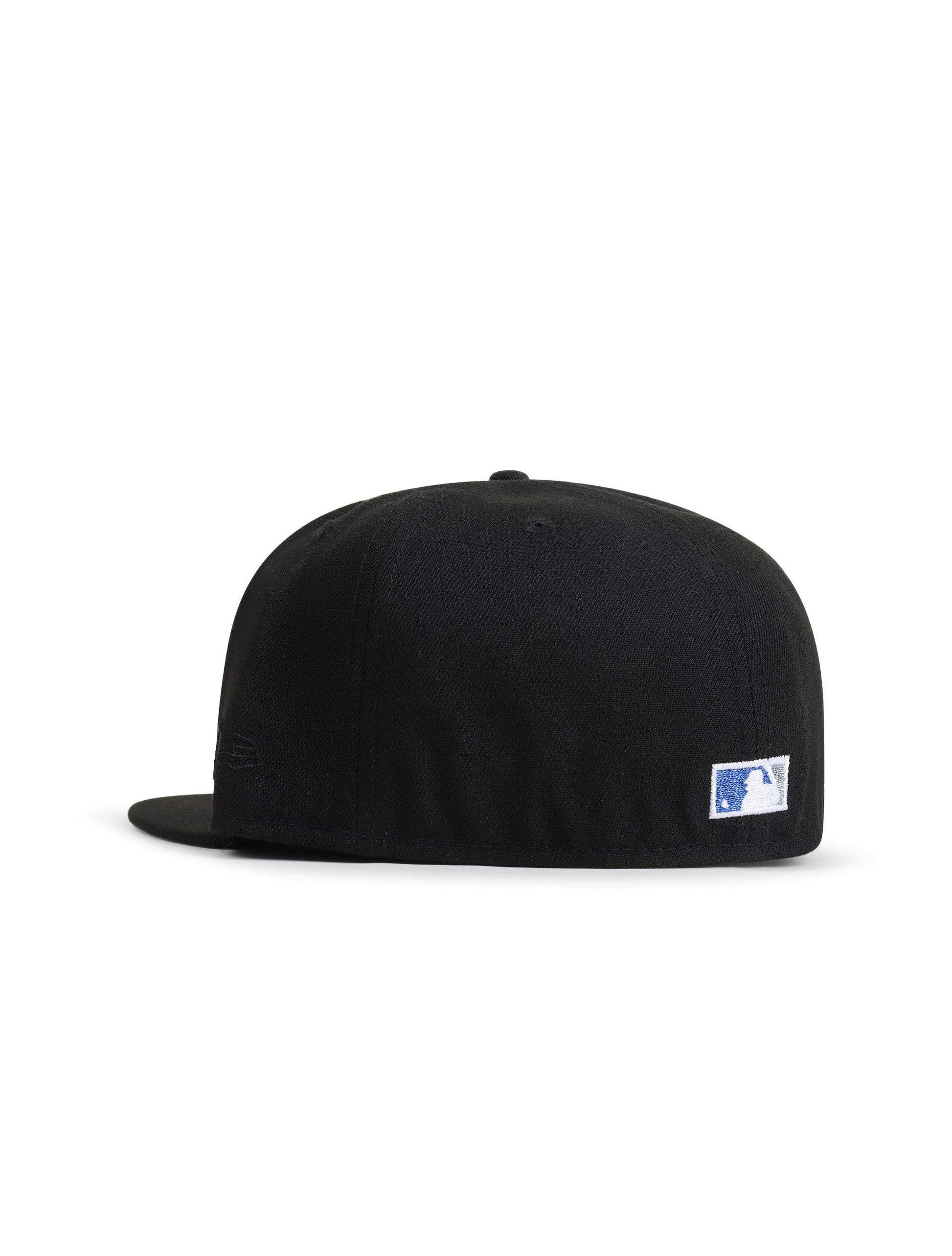 New Era 5950 Dodgers 40th Anniversary Hat - Black/Metallic Blue Denim Exchange