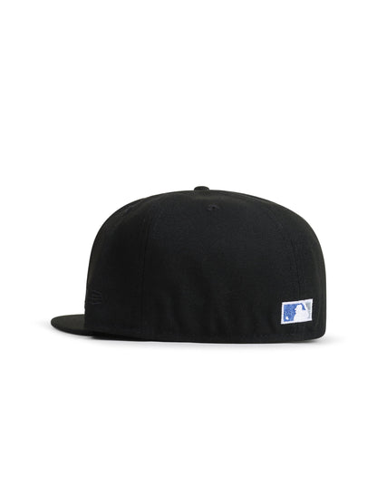 New Era 5950 Dodgers 40th Anniversary Hat - Black/Metallic Blue Denim Exchange