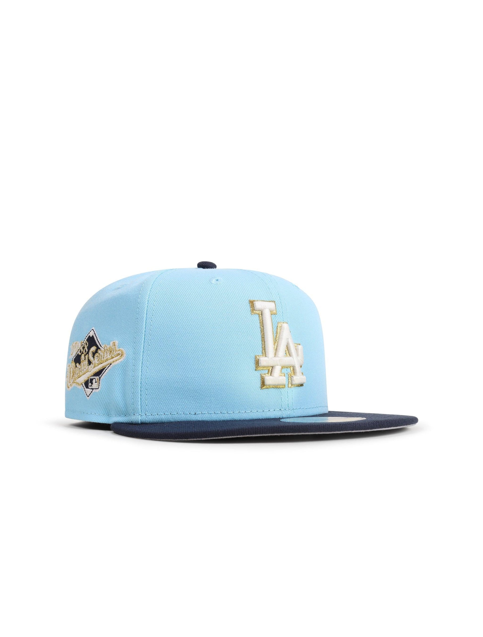 New Era 5950 Dodgers 1988 World Series Hat - Dosientos Blue/Navy Denim Exchange