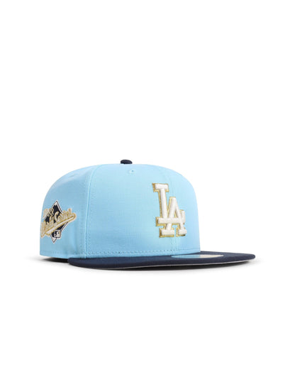 New Era 5950 Dodgers 1988 World Series Hat - Dosientos Blue/Navy Denim Exchange