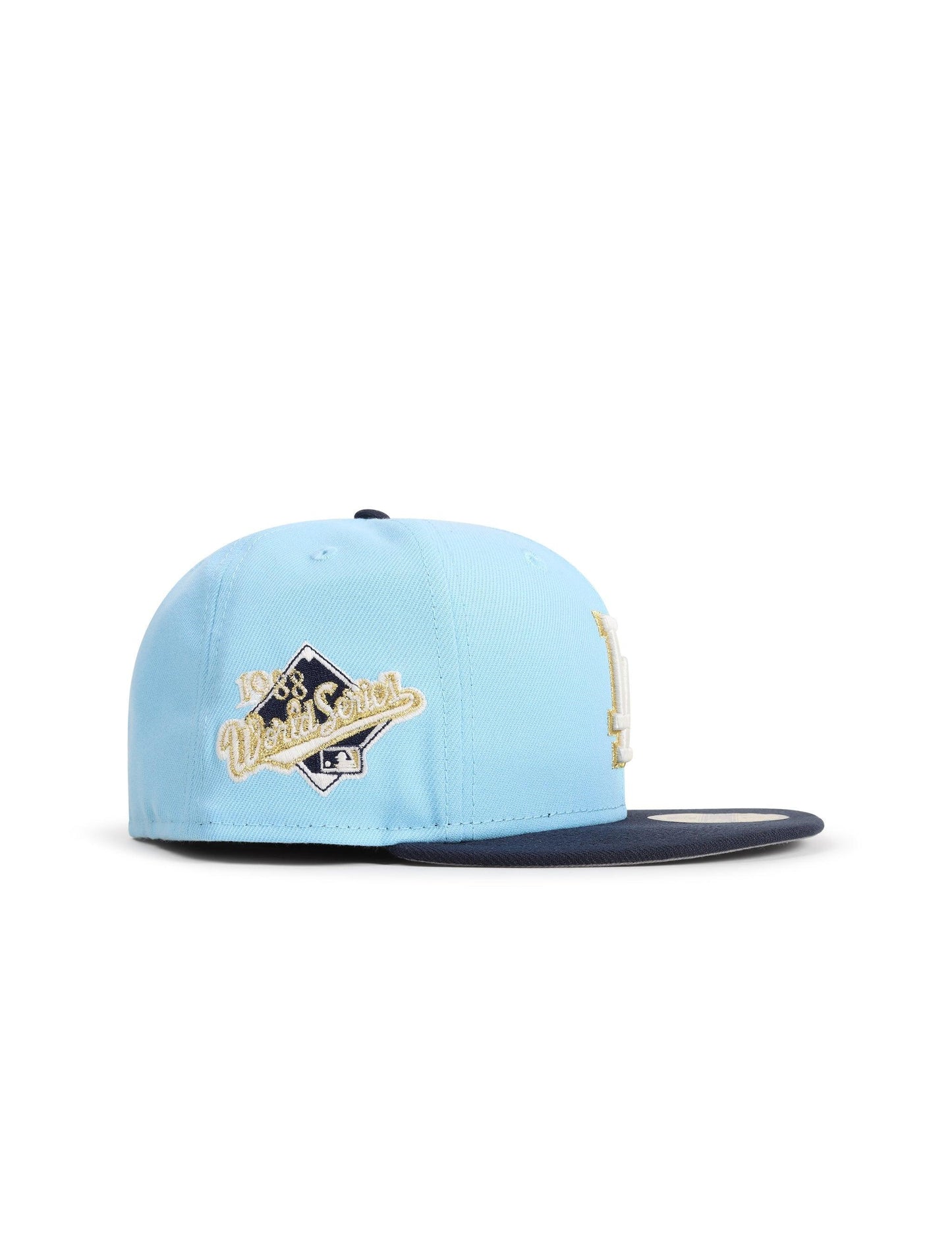 New Era 5950 Dodgers 1988 World Series Hat - Dosientos Blue/Navy Denim Exchange