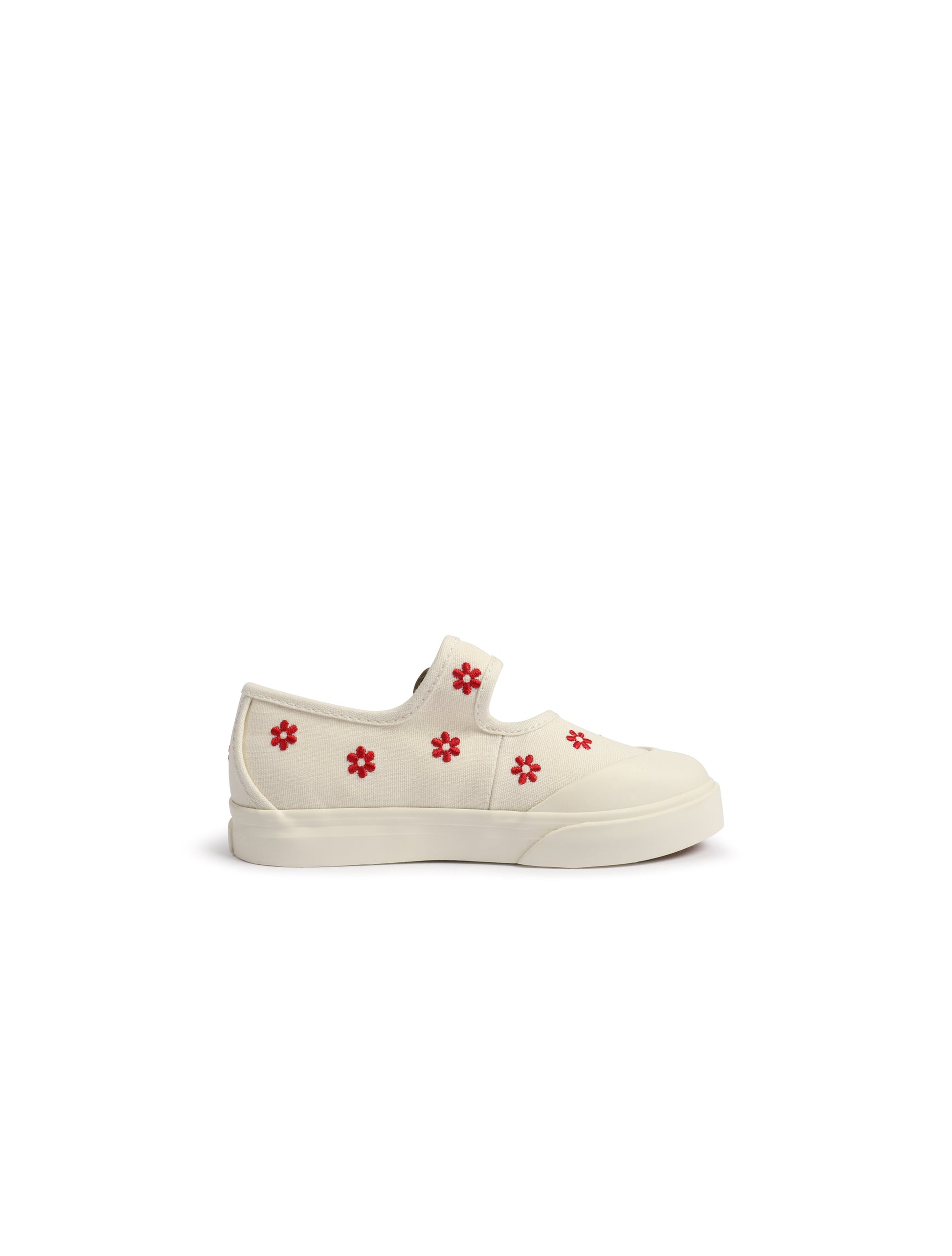 Vans (TD) Mary Jane Floral - White/Red Denim Exchange