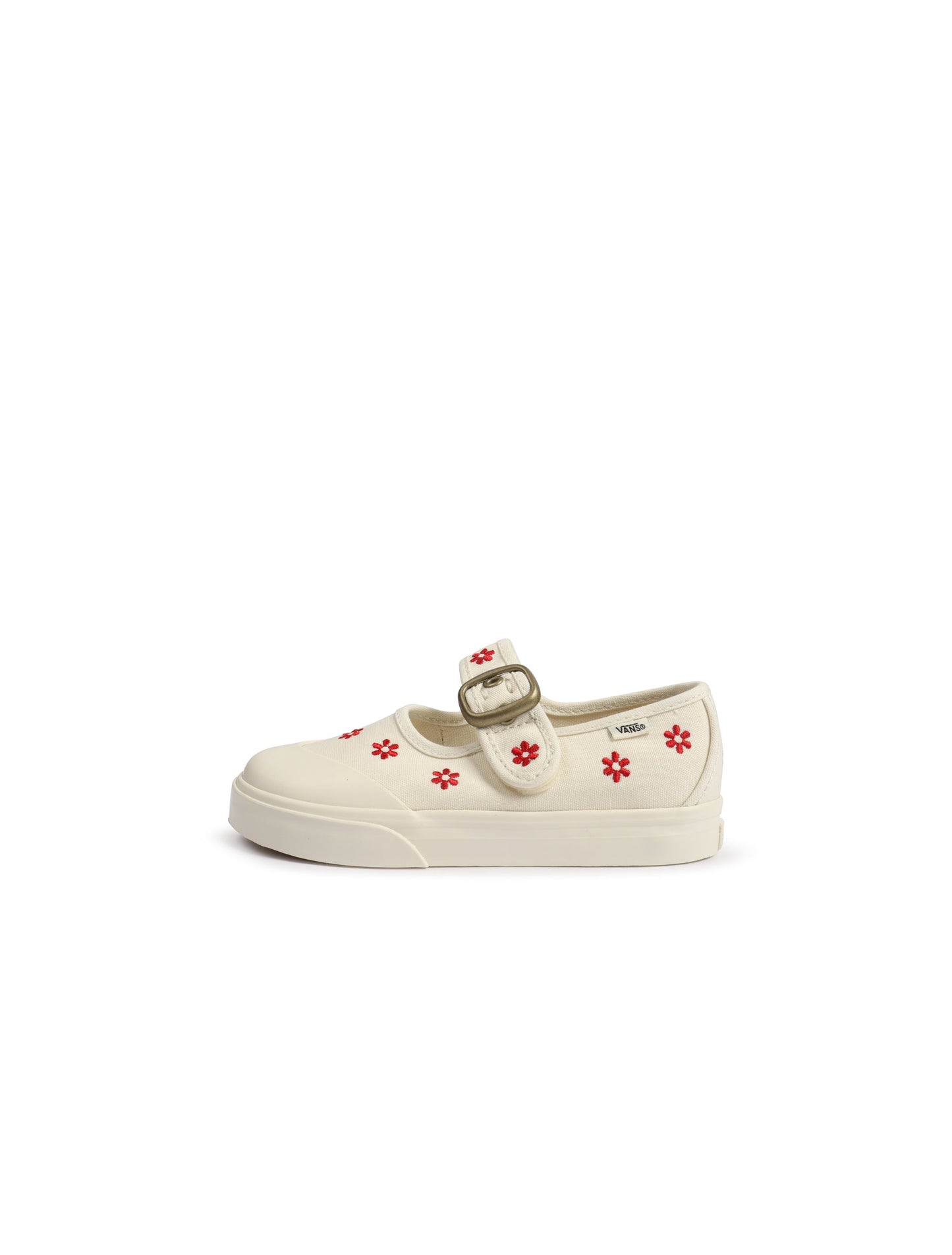 Vans (TD) Mary Jane Floral - White/Red Denim Exchange