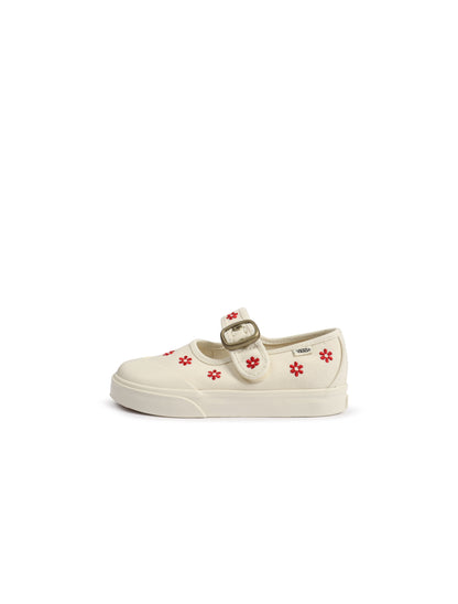 Vans (TD) Mary Jane Floral - White/Red Denim Exchange