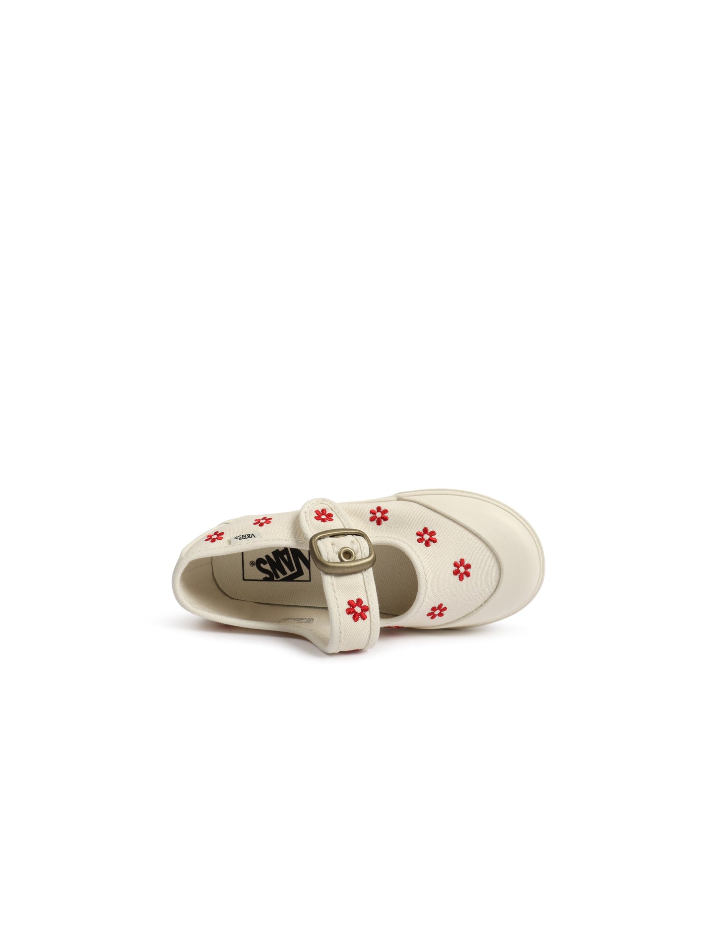 Vans (TD) Mary Jane Floral - White/Red Denim Exchange