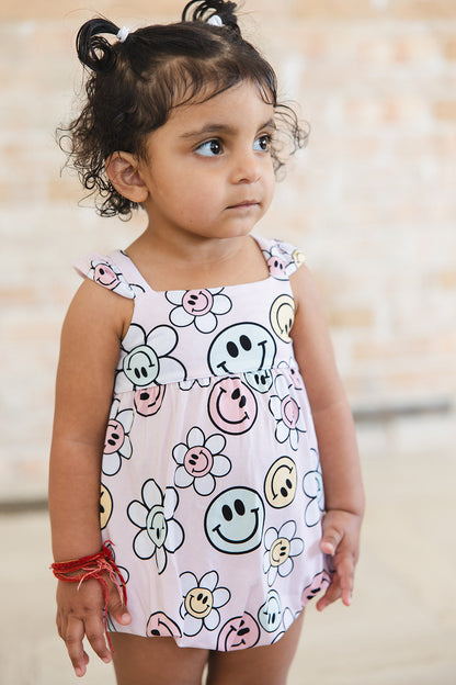 Juliet - Bubble Romper Blush Lotus