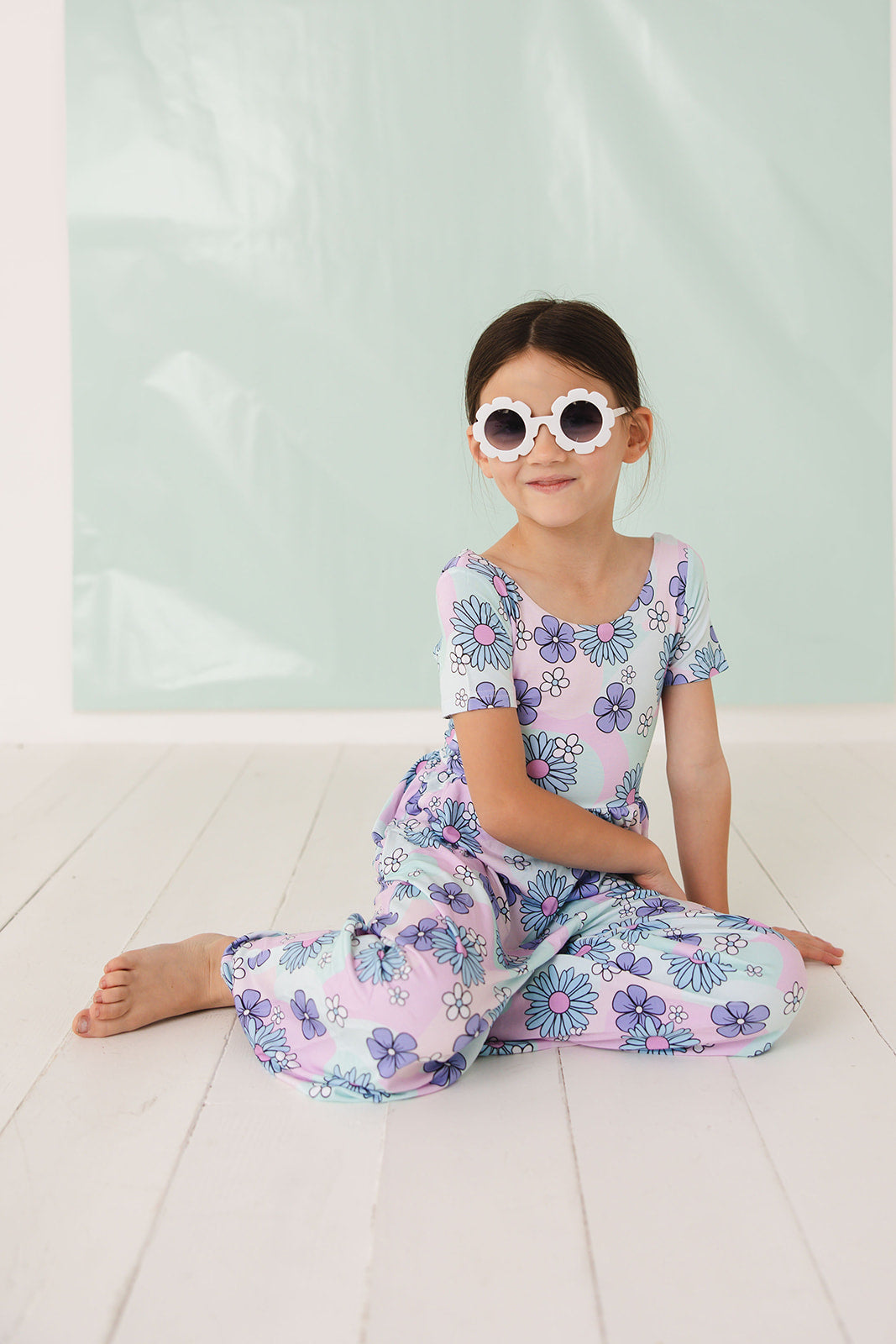 Blake - Wide Leg Romper Blush Lotus