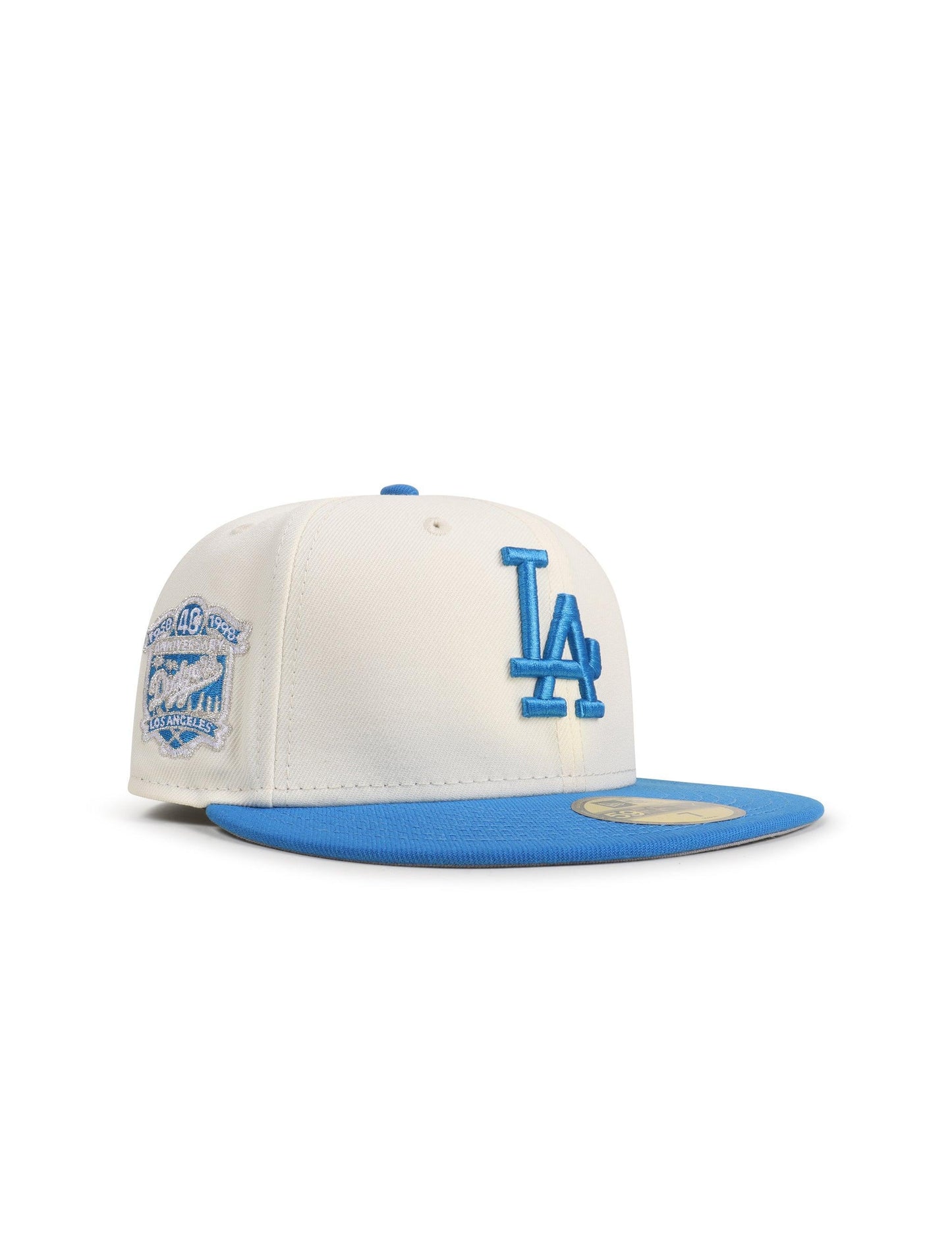 New Era 5950 Dodgers 40Th Anniversary Hat - Chrome/Southwest Blue Denim Exchange