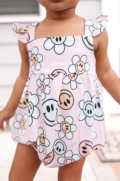 Juliet - Bubble Romper Blush Lotus