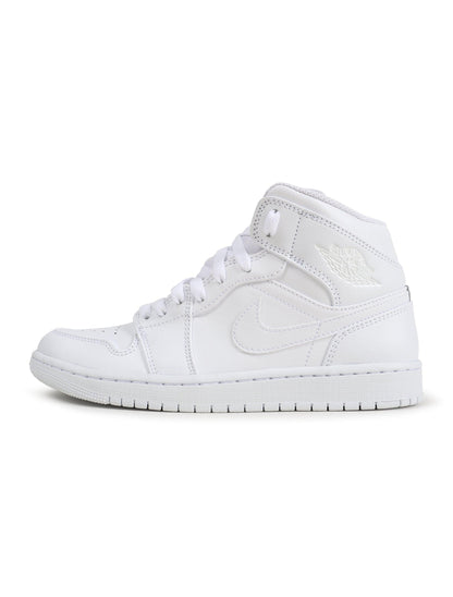 Air Jordan Mens 1 Mid - Triple White Denim Exchange