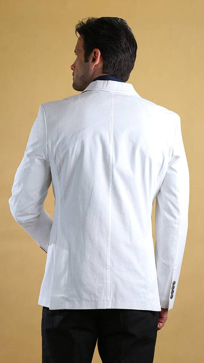 The Bespoke Blazer (Pure White) Bright Moons