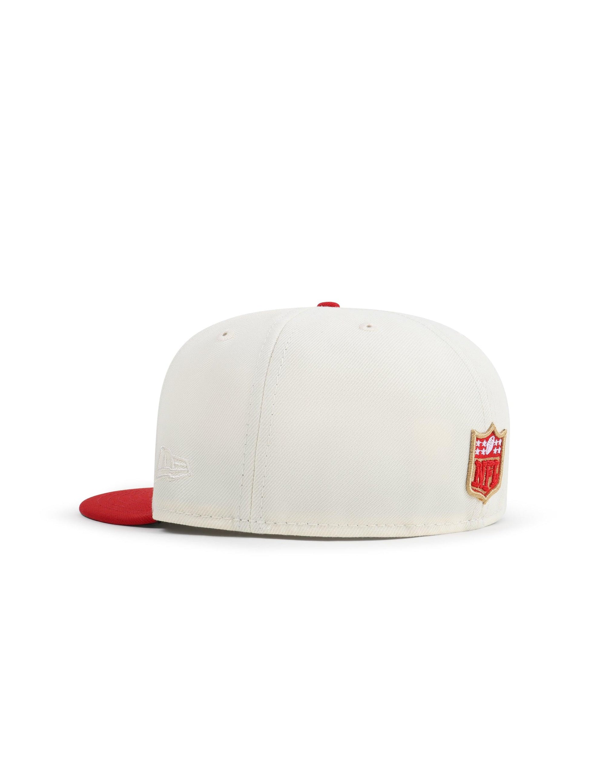 New Era 5950 San Francisco 49ers XXIII Super Bowl Patch Hat - Chrome/Red Denim Exchange