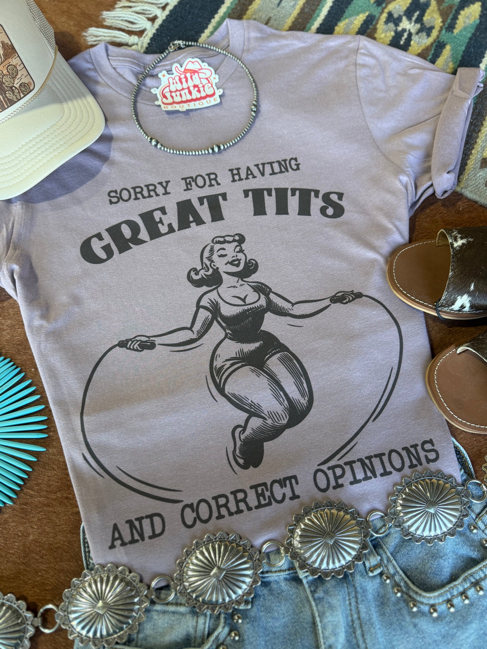 Sorry For Having Great Tits Graphic Tee Wild Junkie