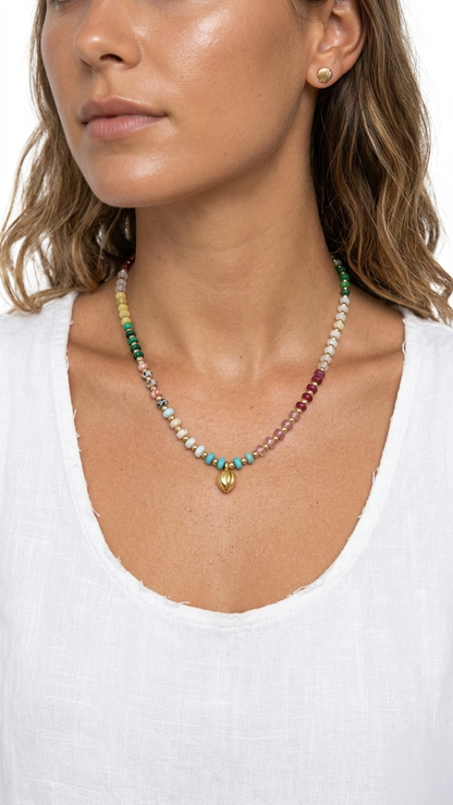 The Aurora Beaded Island Necklace Tinyloverclothing
