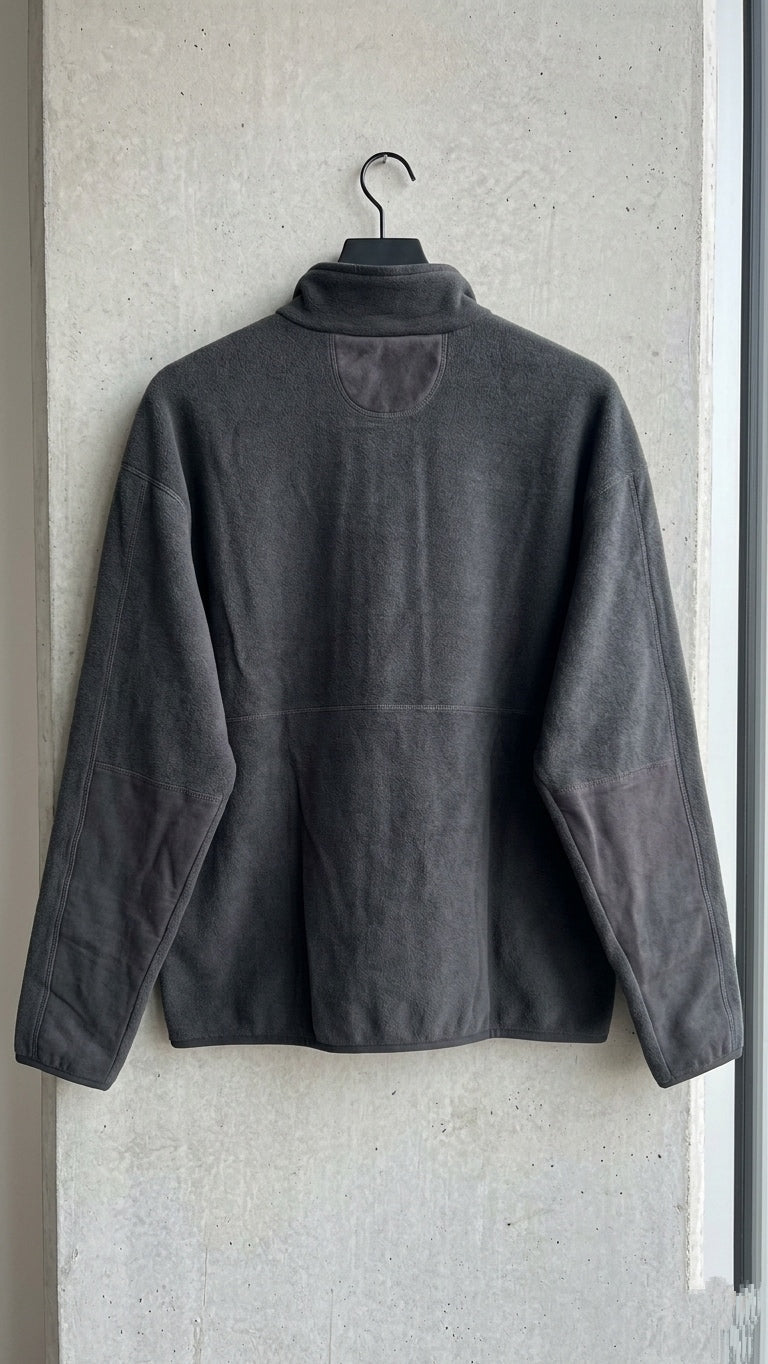 INSPIRED by Wild Palms Size M Charcoal Gray Fleece Snap Neck Pullover Sweater-M Tinyloverclothing