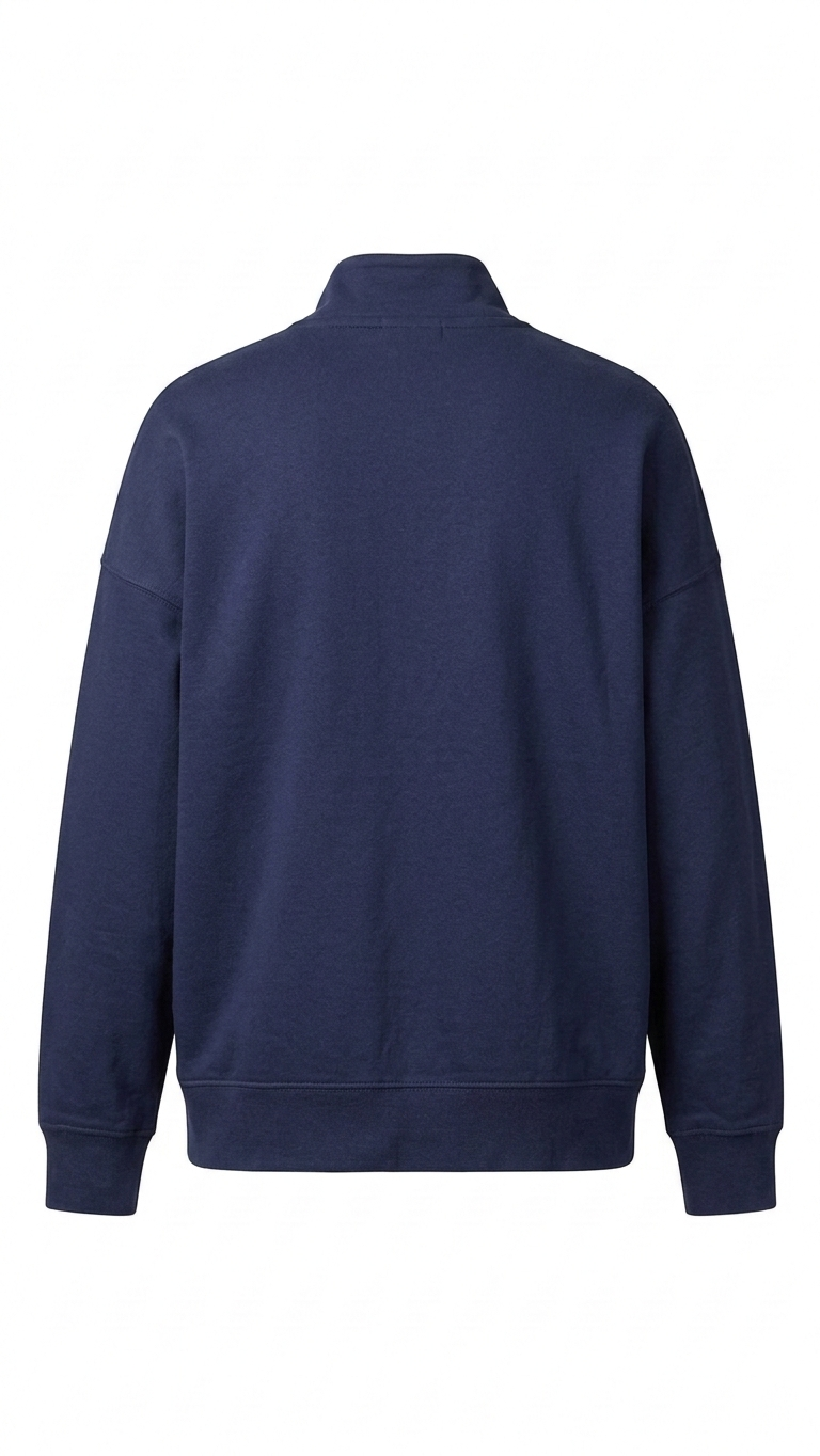Men’s Navy Zip-Up Sweatshirt - Desert Core Piece - Fleece Jacket - Clearance!-L Tinyloverclothing