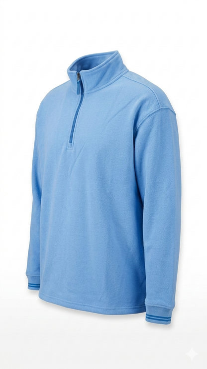 Lifestyle Inspiration Blue 1/4 Zip Sweatshirt Pullover Size Large Cotton Blend L Tinyloverclothing