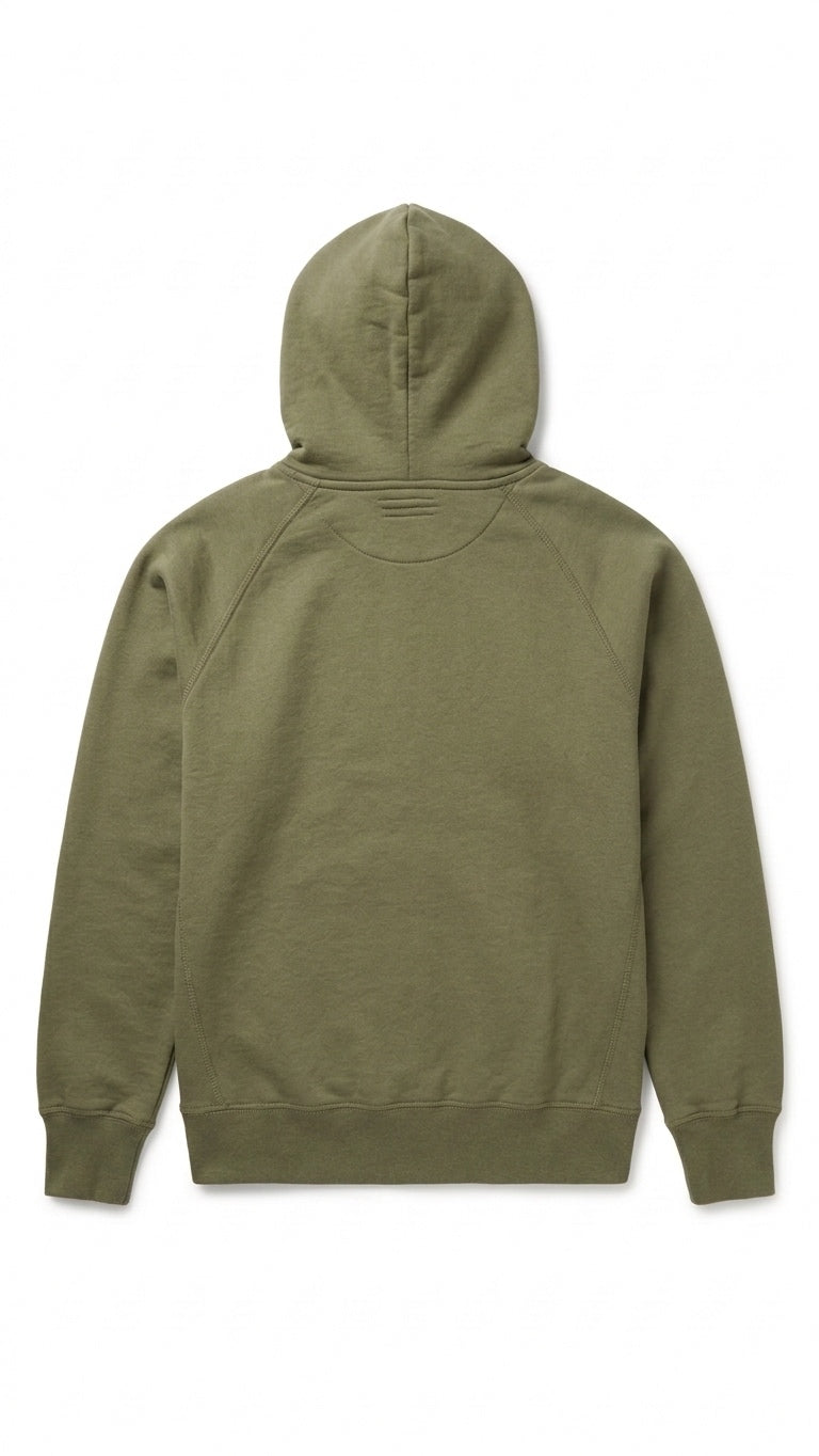 Olive Green Raglan Pullover Hoodie Sweatshirt | Men's Size XS | Clearance Tinyloverclothing