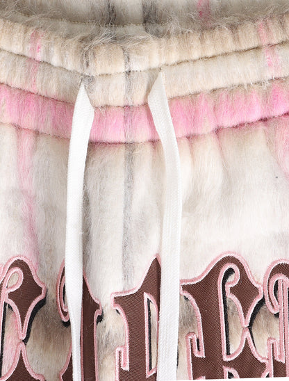 Sugarhill Tudor Mohair Shorts - Pink Plaid Denim Exchange
