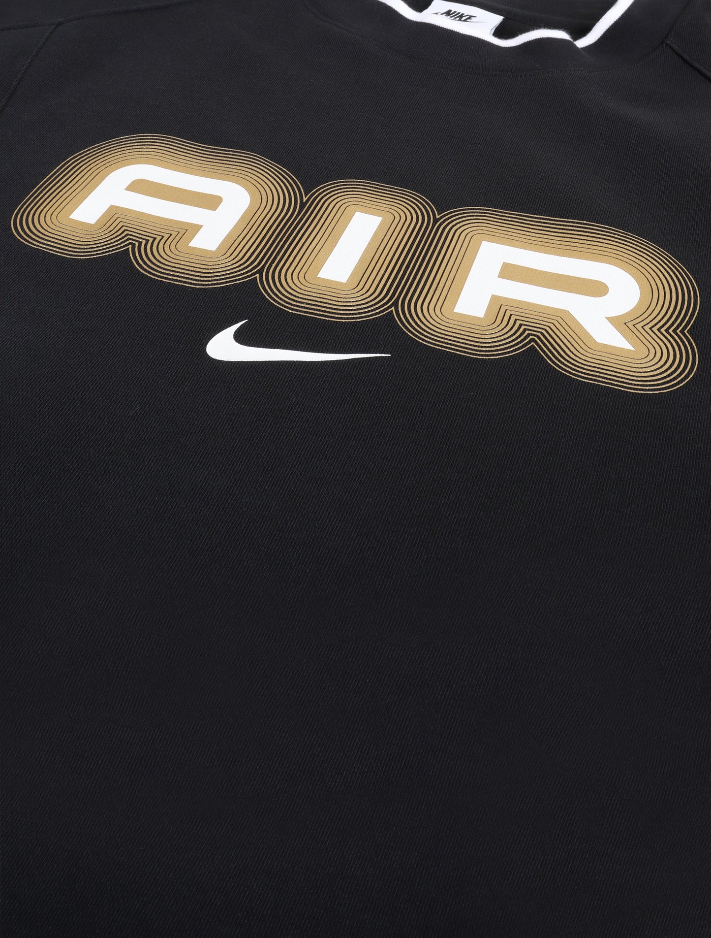 Nike Mens Air Crew Fleece Crewneck - Black/Metallic Gold Denim Exchange