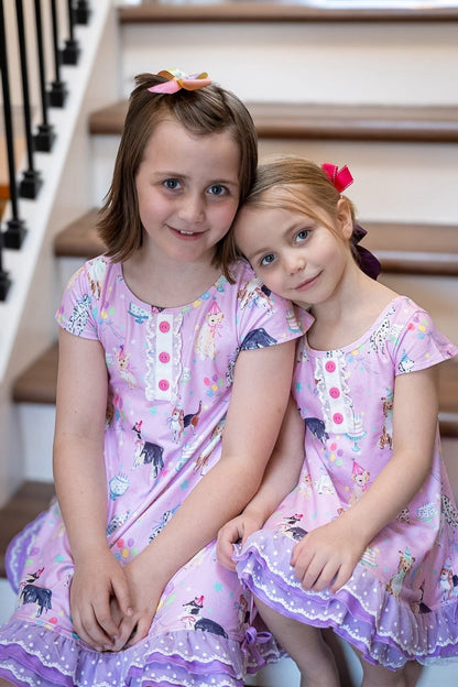 Daydream Lounge Gown Set - Party Pups Remix Always In Bloom Clothing Co