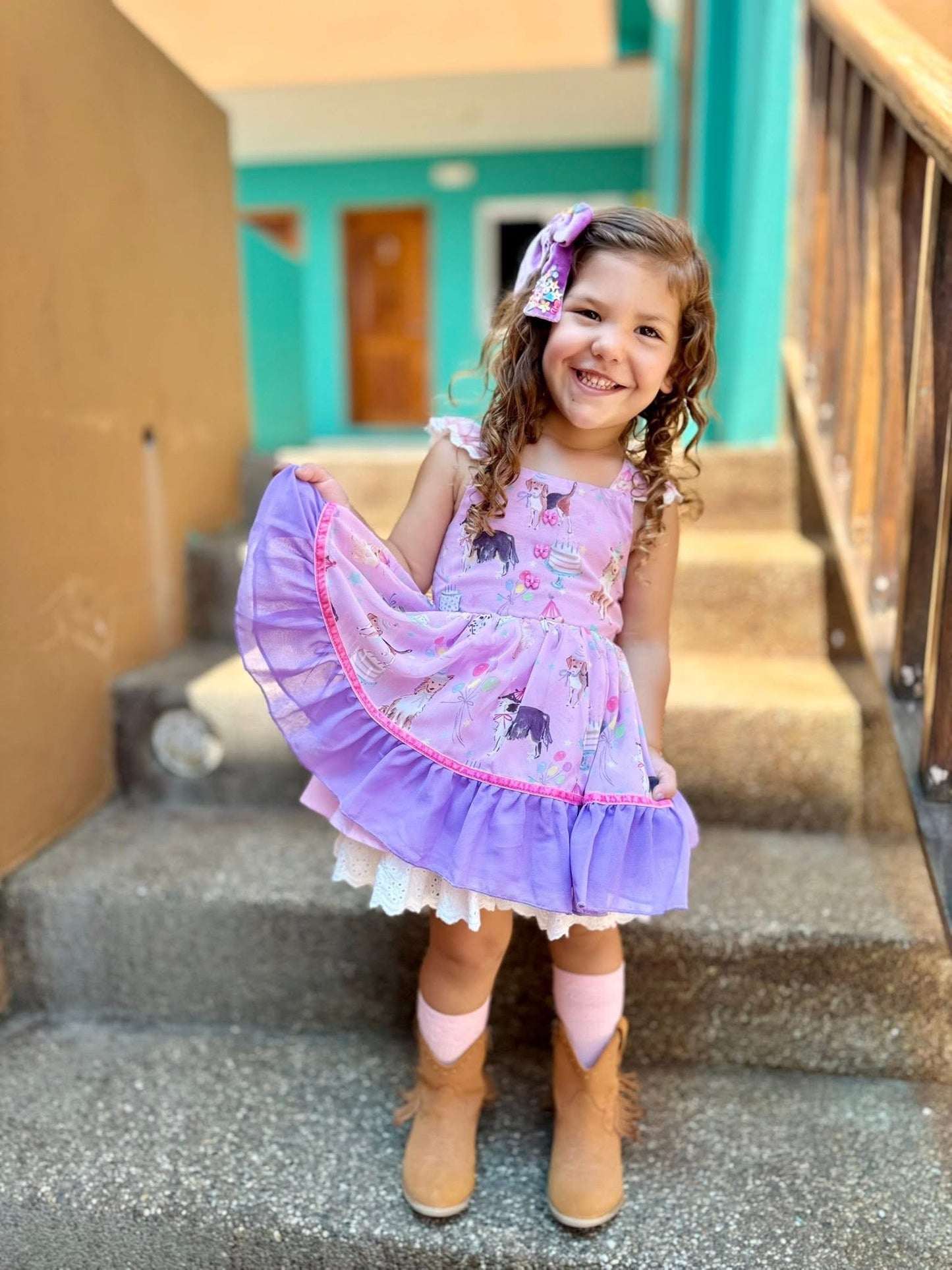 Evelyn Tunic Set - Party Pups Remix Always In Bloom Clothing Co
