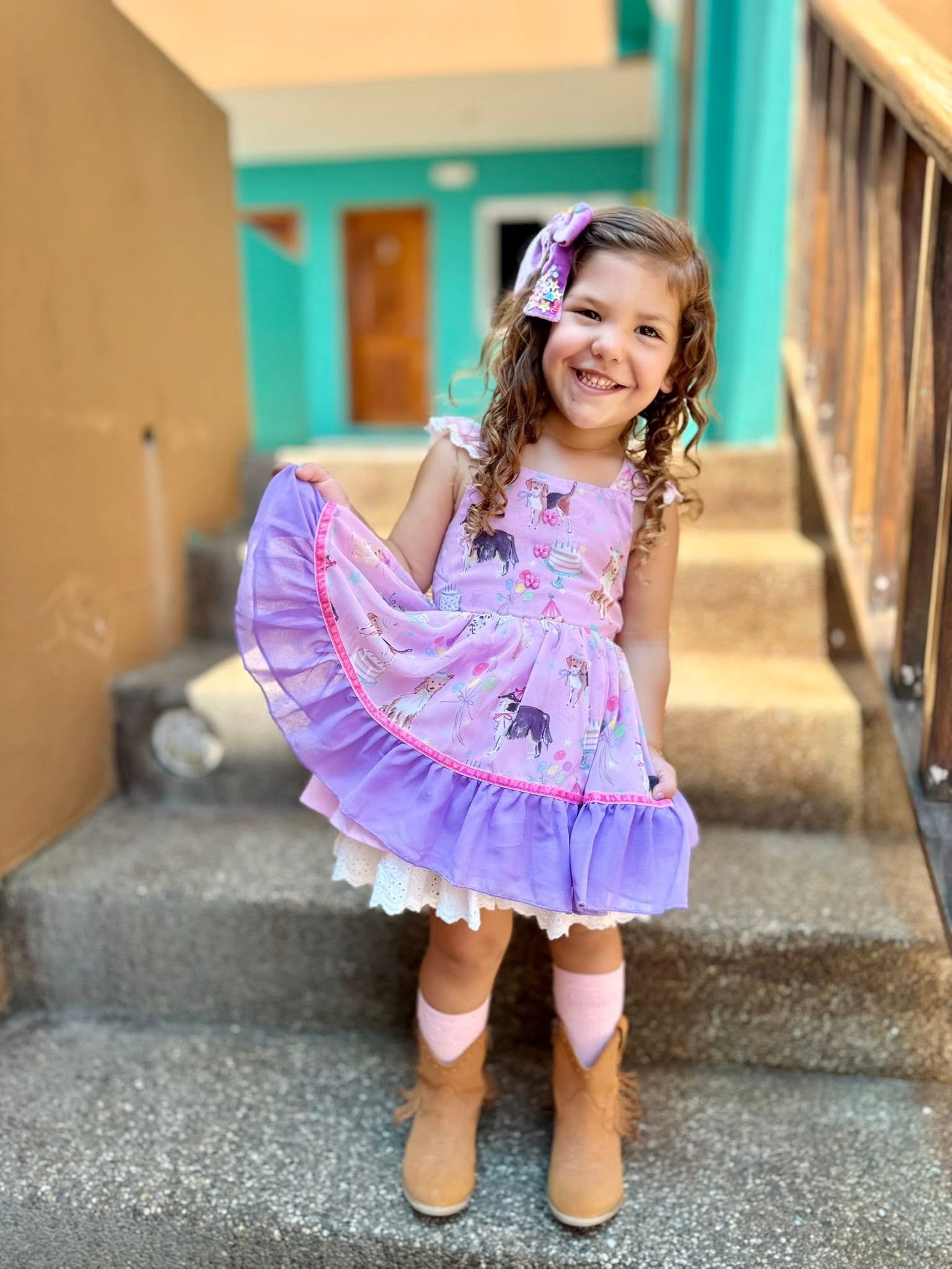 Evelyn Tunic Set - Party Pups Remix Always In Bloom Clothing Co