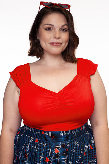 Isabel Top in Red Retrolicious