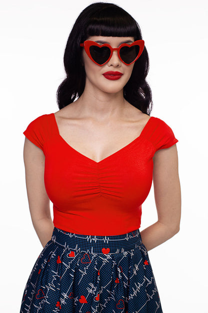 Isabel Top in Red Retrolicious