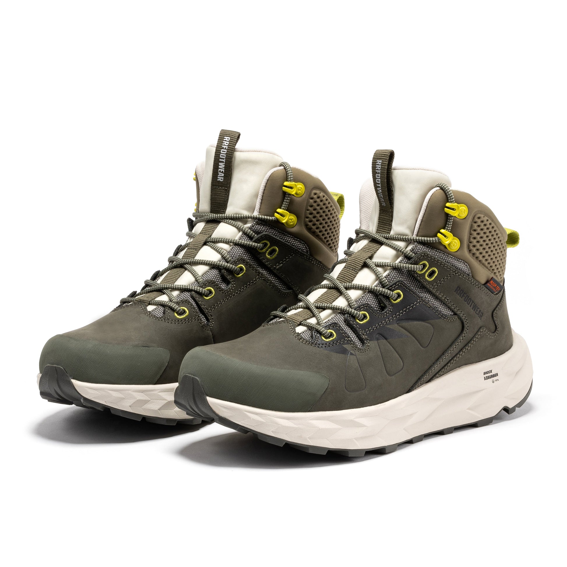ROCKROOSTER Farmington Green 6 Inch Waterproof Hiking Boots with VIBRAM® Outsole  OC21033 Rock Rooster Footwear Inc