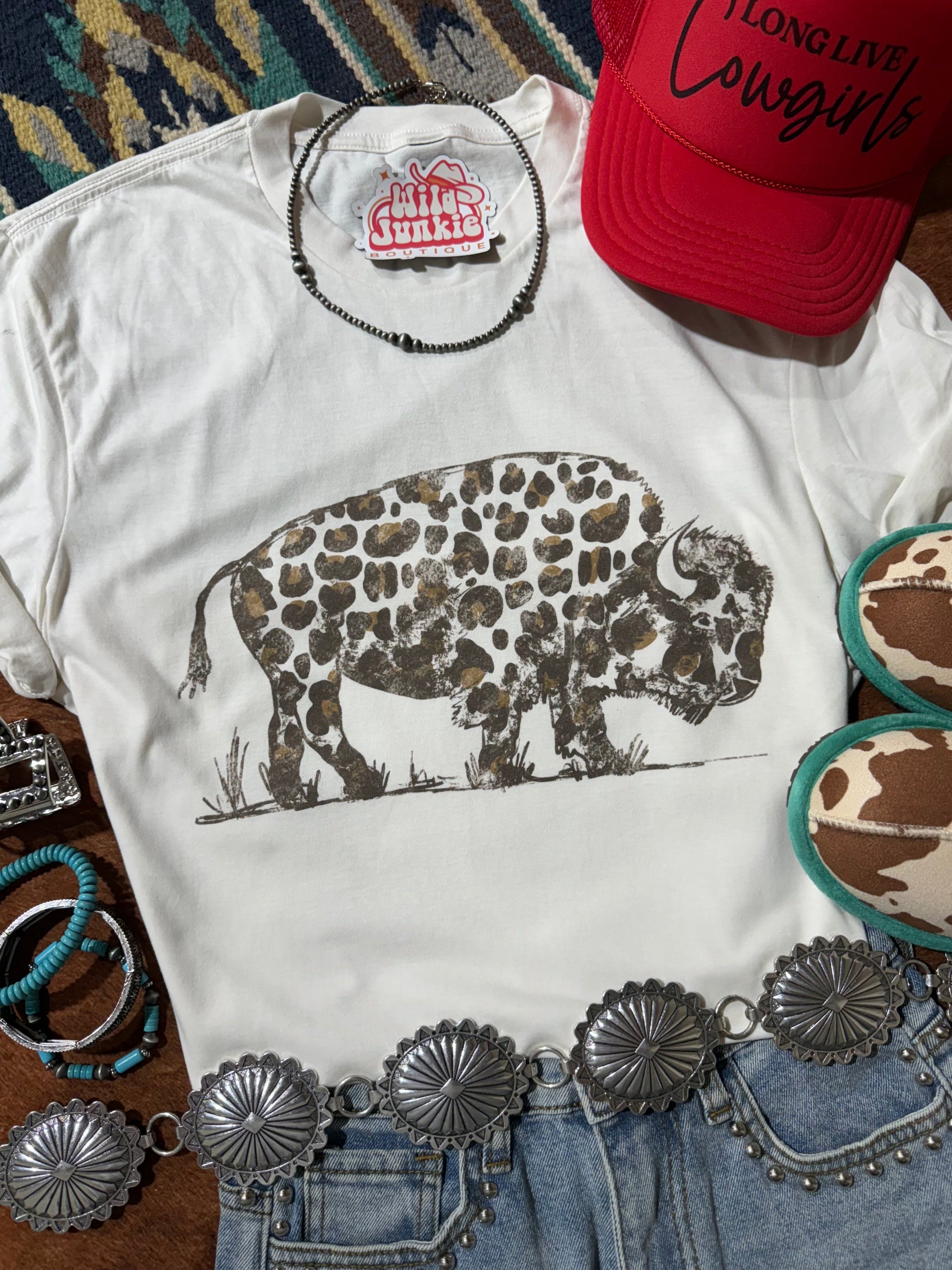 Leopard Buffalo Graphic Tee Wild Junkie