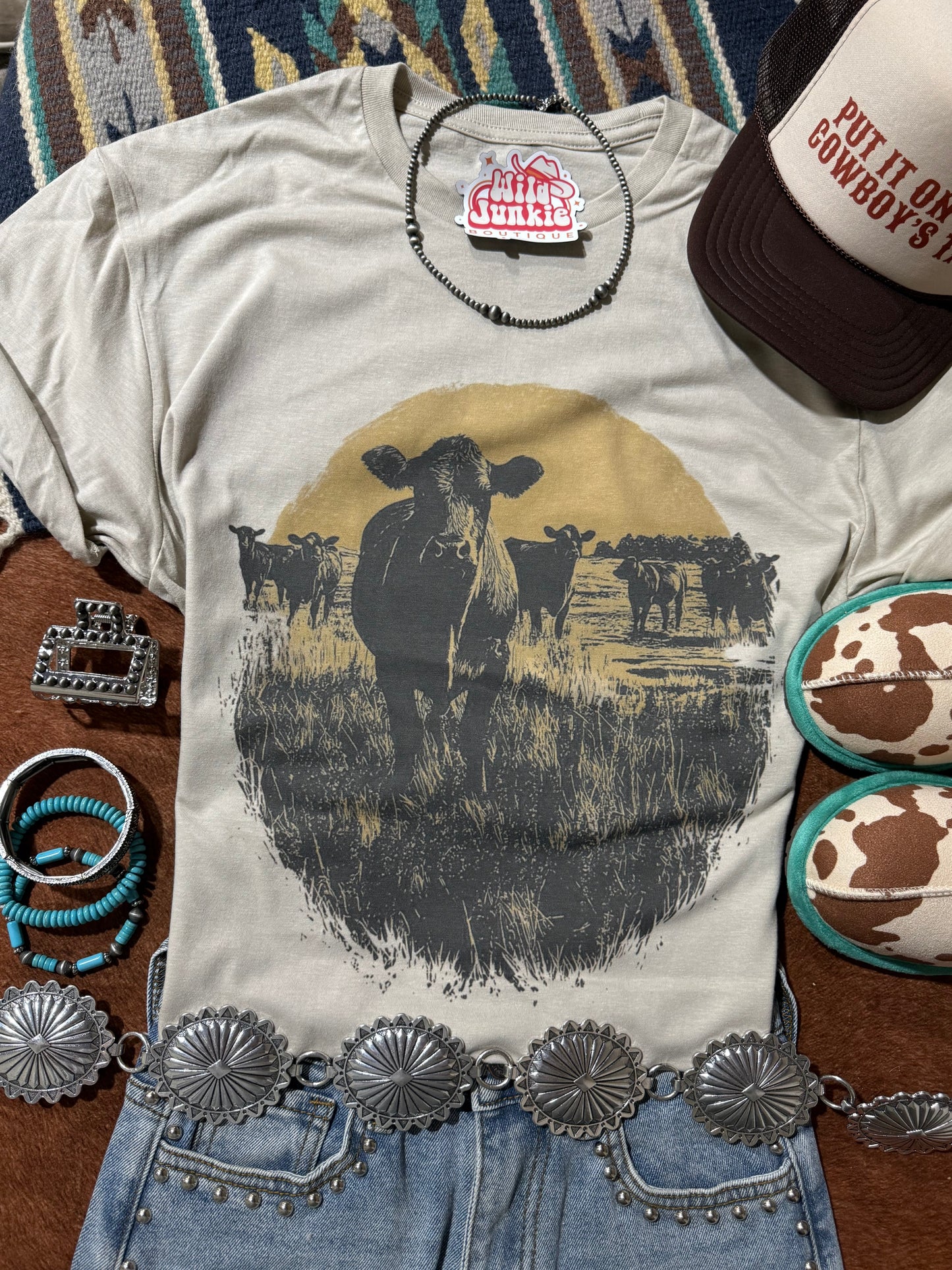 Pasture Sunset Graphic Tee Wild Junkie