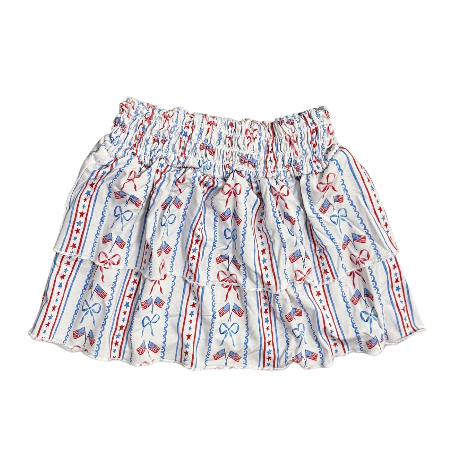 Caroline - Tiered Smocked Skirt Blush Lotus