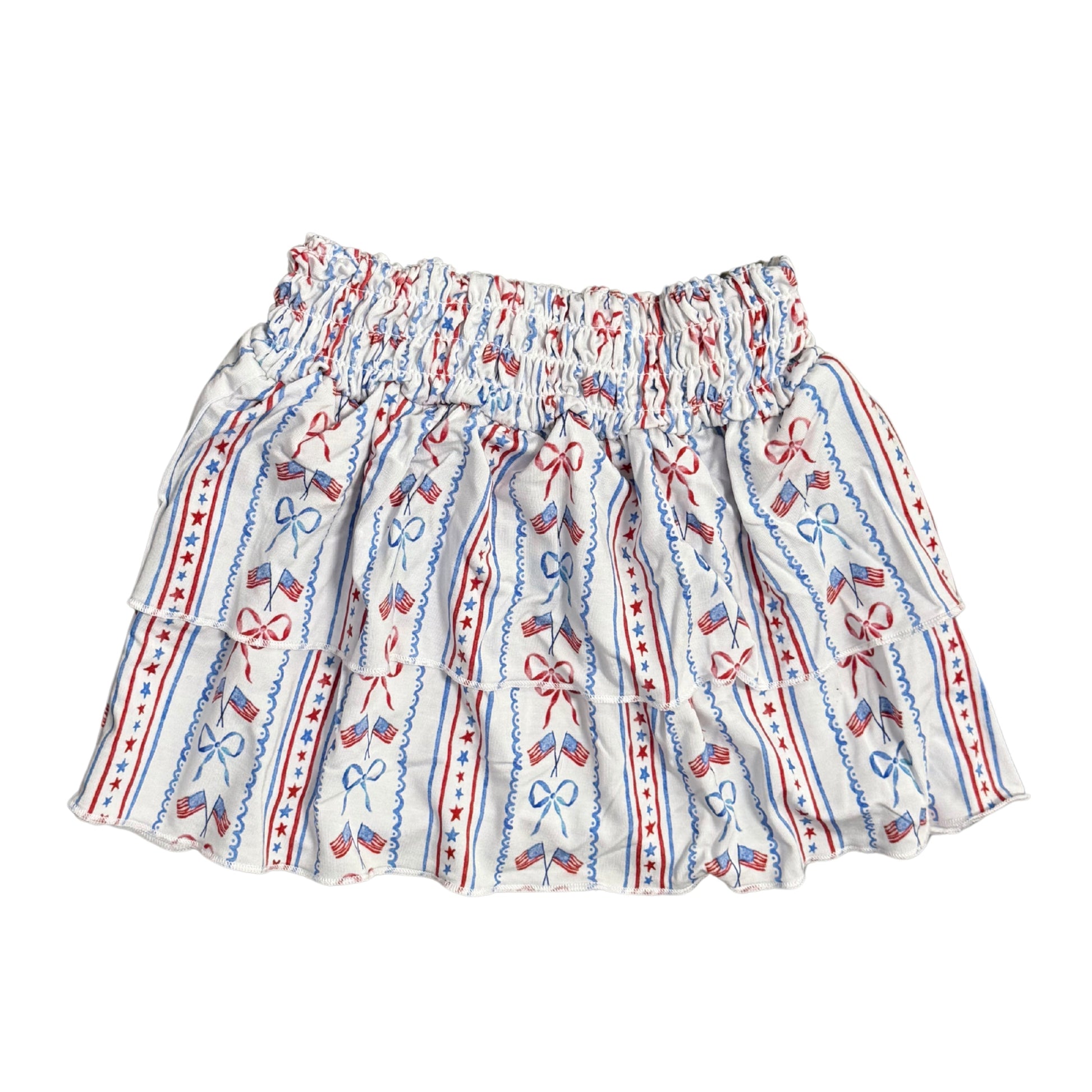 Caroline - Tiered Smocked Skirt Blush Lotus
