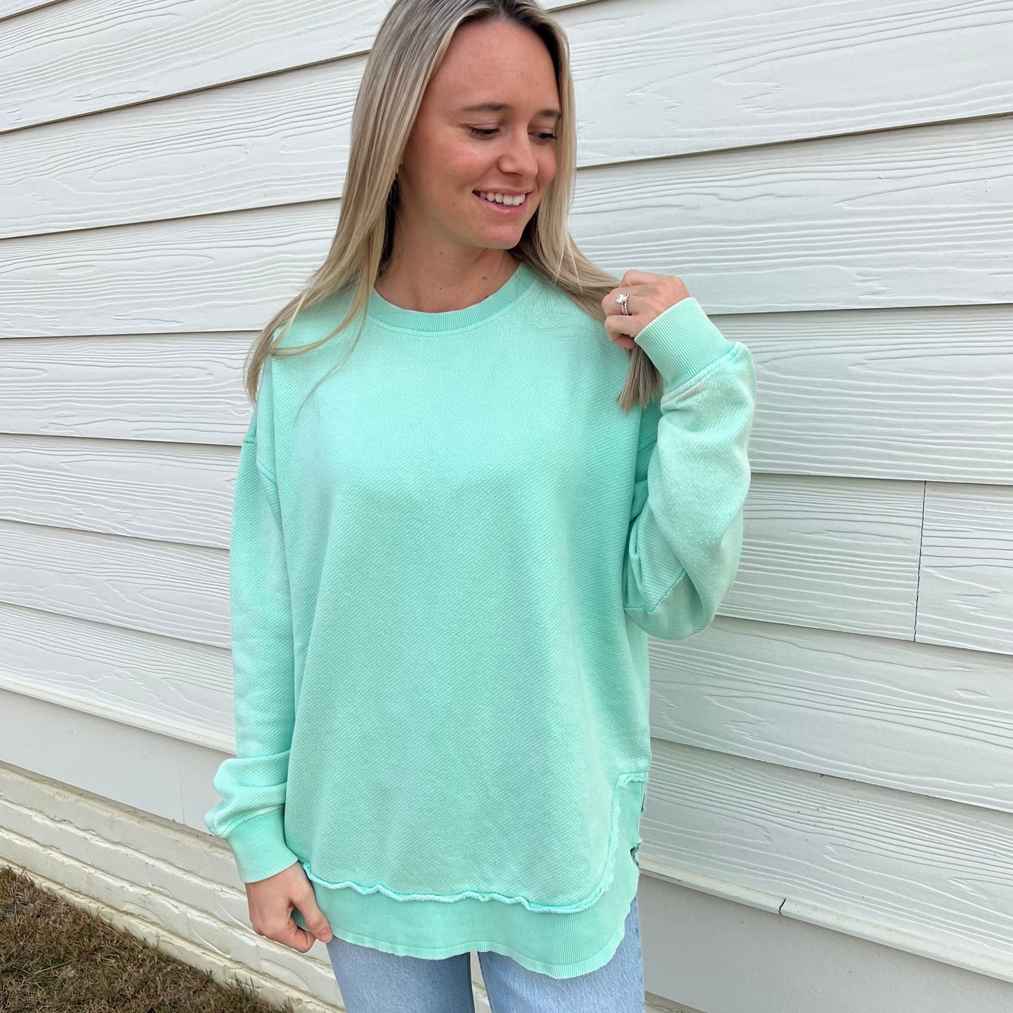 Beach Glass Oversized Terry Poncho Ivy + Cloth