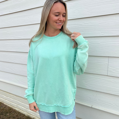 Beach Glass Oversized Terry Poncho Ivy + Cloth