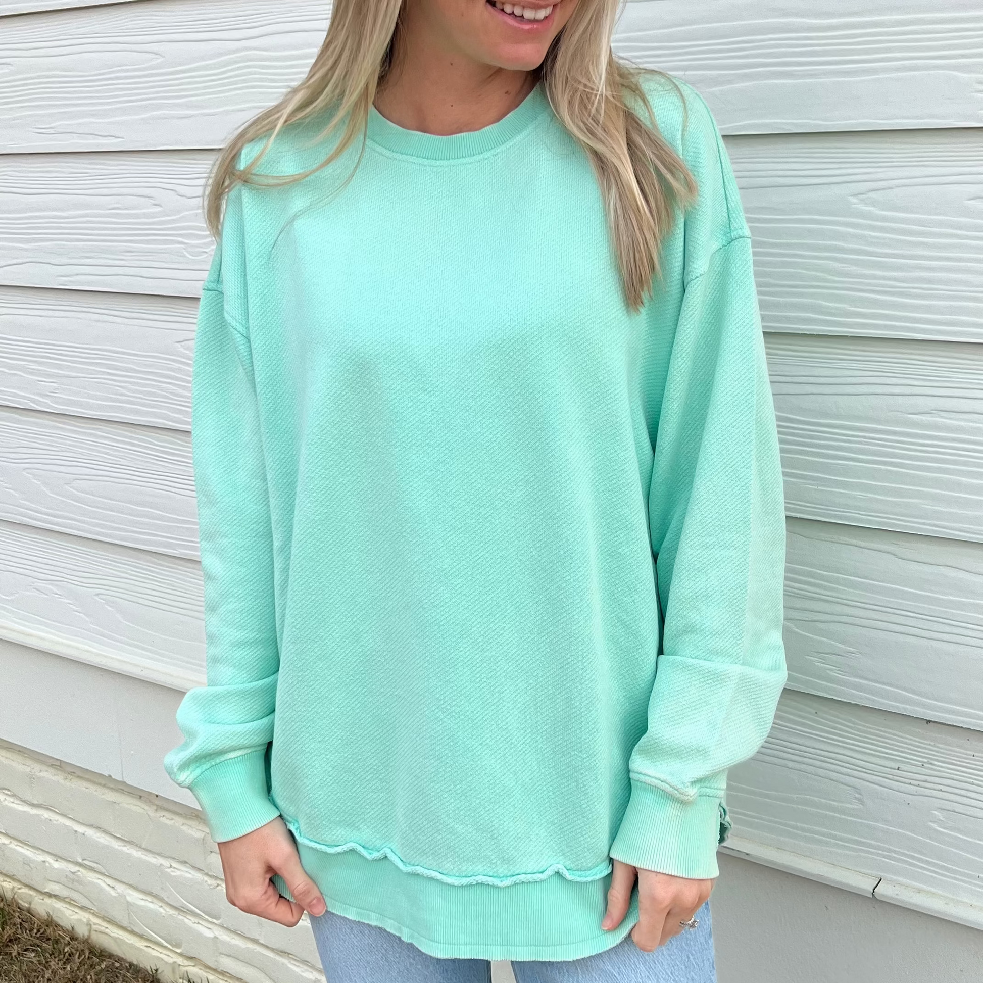 Beach Glass Oversized Terry Poncho Ivy + Cloth